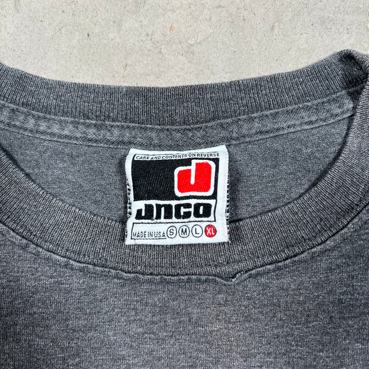 Y2K Jnco Underground Substance Graffiti Grey Tee Size XL USED v19777