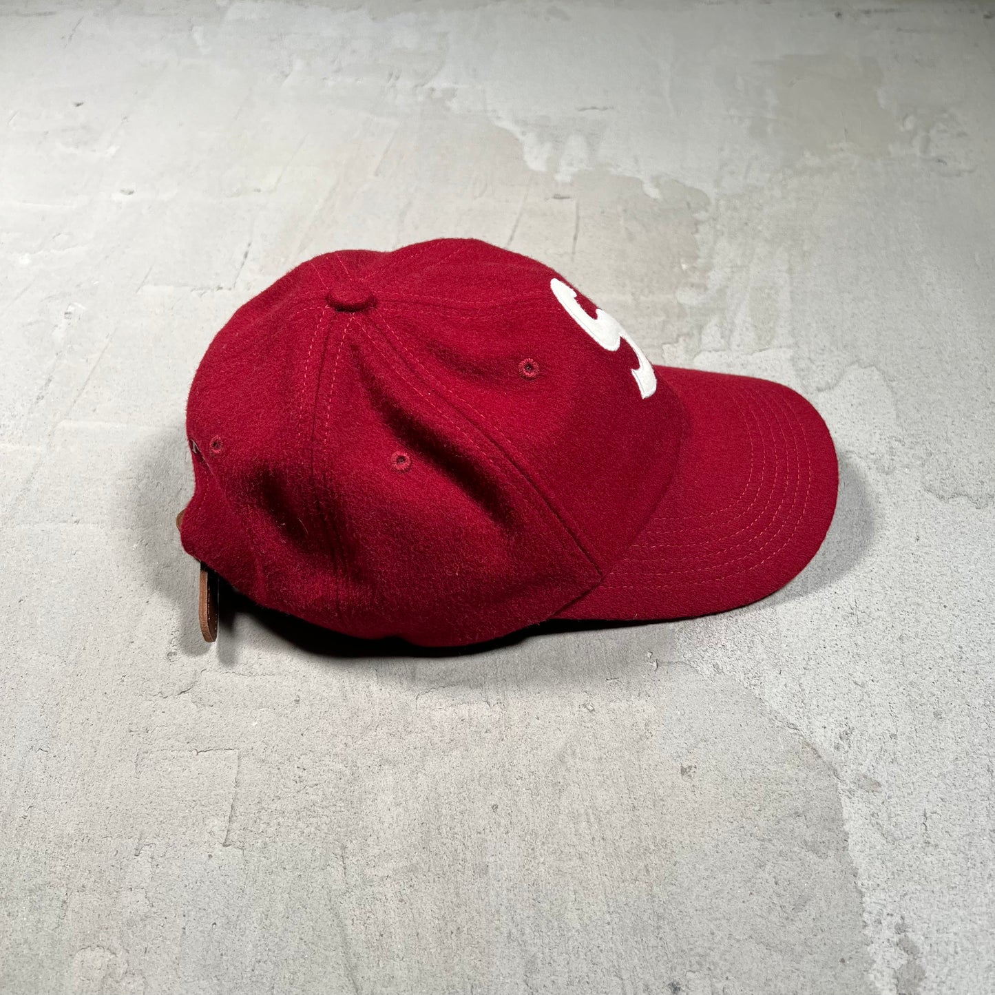 Supreme Wool S Logo 6 Panel Hat Red (2021) USED x17816