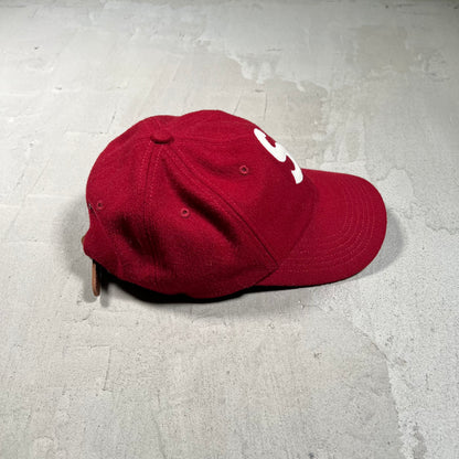 Supreme Wool S Logo 6 Panel Hat Red (2021) USED x17816