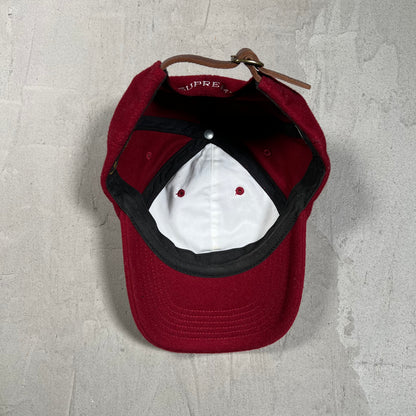 Supreme Wool S Logo 6 Panel Hat Red (2021) USED x17816
