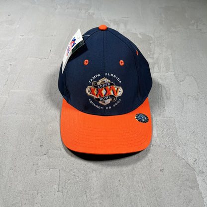 2001 Navy/Orange Super Bowl Snapback Hat NEW v19721