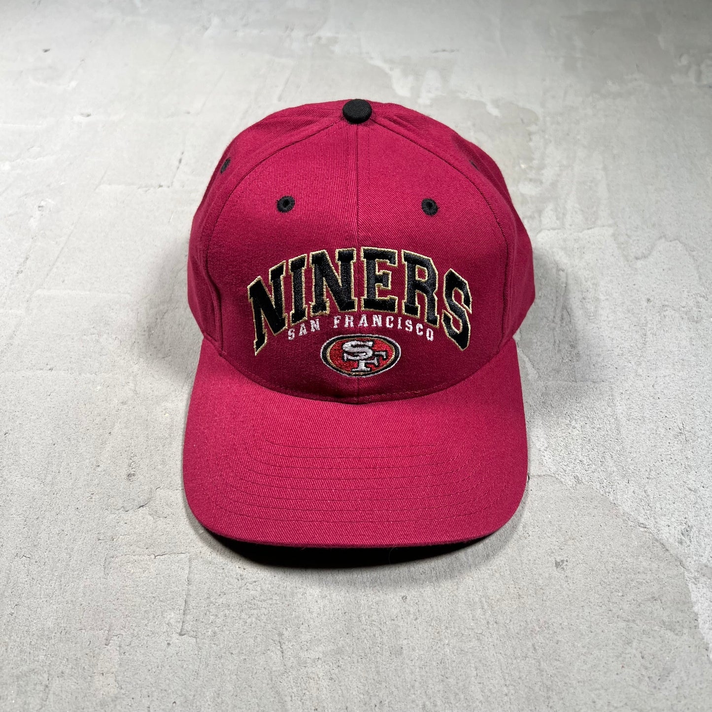 Y2K Maroon "Niners" 49ers Snapback Hat NEW v19725
