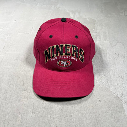 Y2K Maroon "Niners" 49ers Snapback Hat NEW v19725