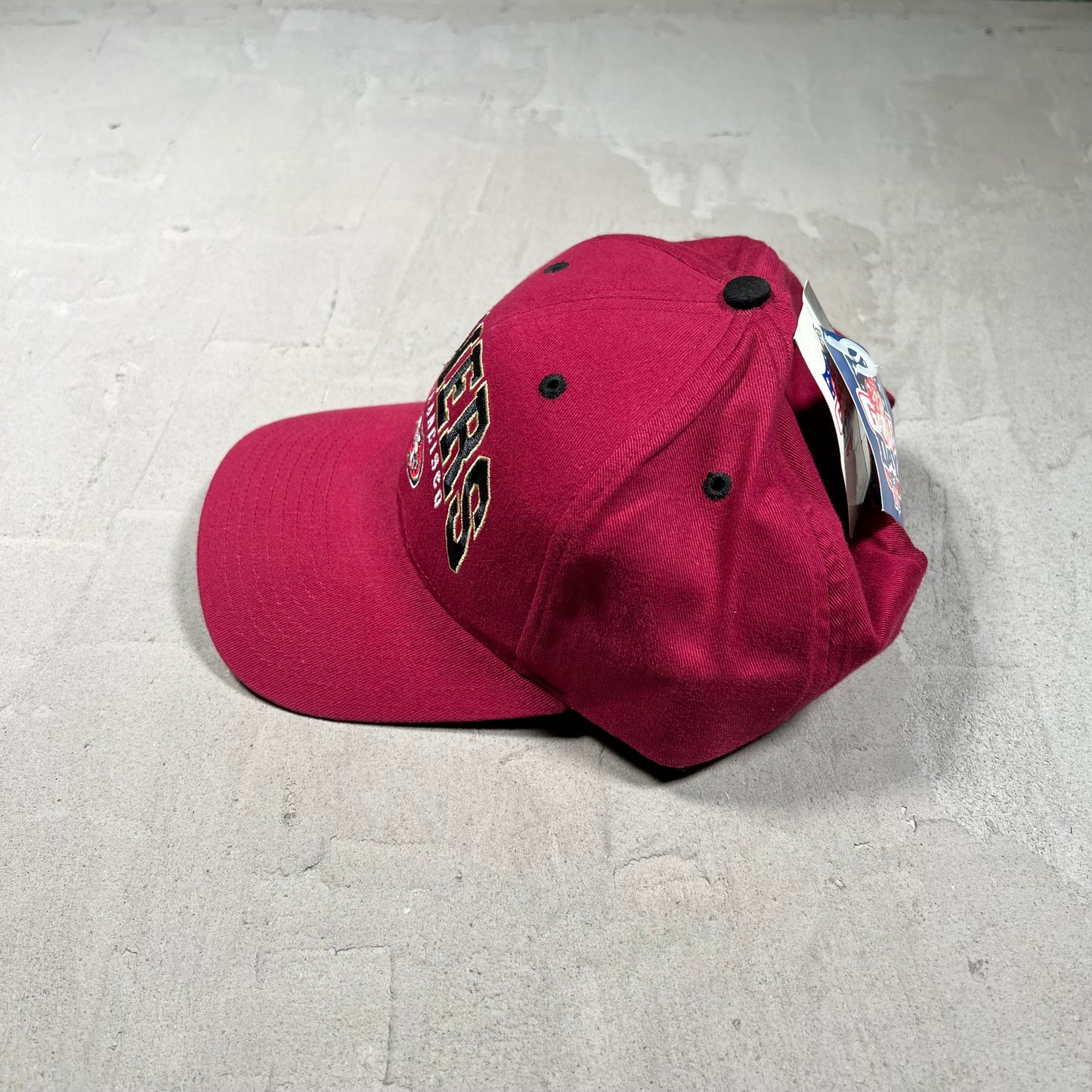 Y2K Maroon "Niners" 49ers Snapback Hat NEW v19725