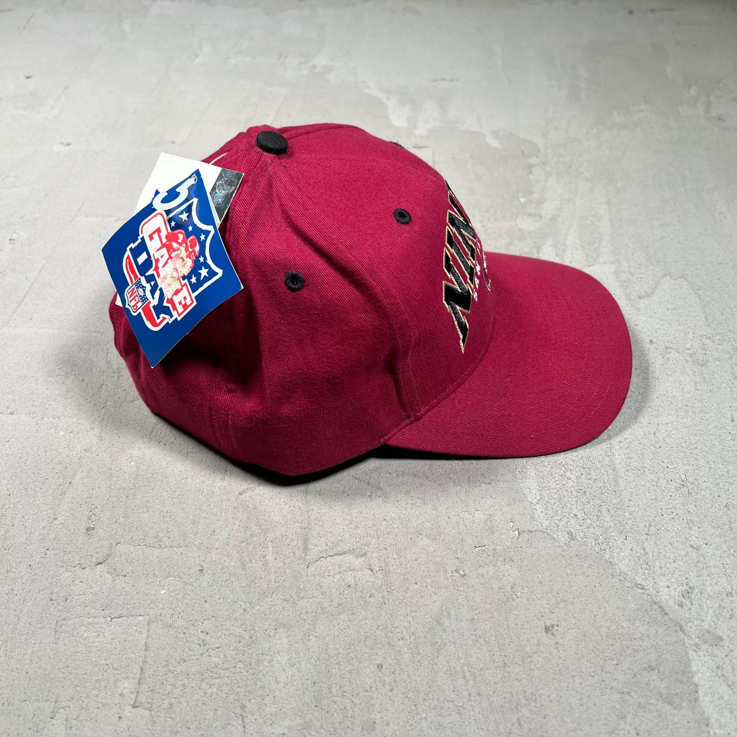 Y2K Maroon "Niners" 49ers Snapback Hat NEW v19725