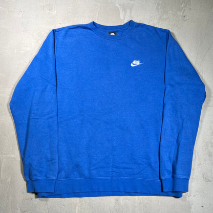 Y2K Nike Blue Tag Royal Blue Crewneck Size Medium USED v19686