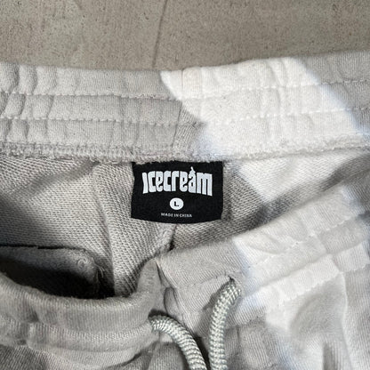 Ice Cream Tie Dye Grey/White Shorts Size Large USED x17796