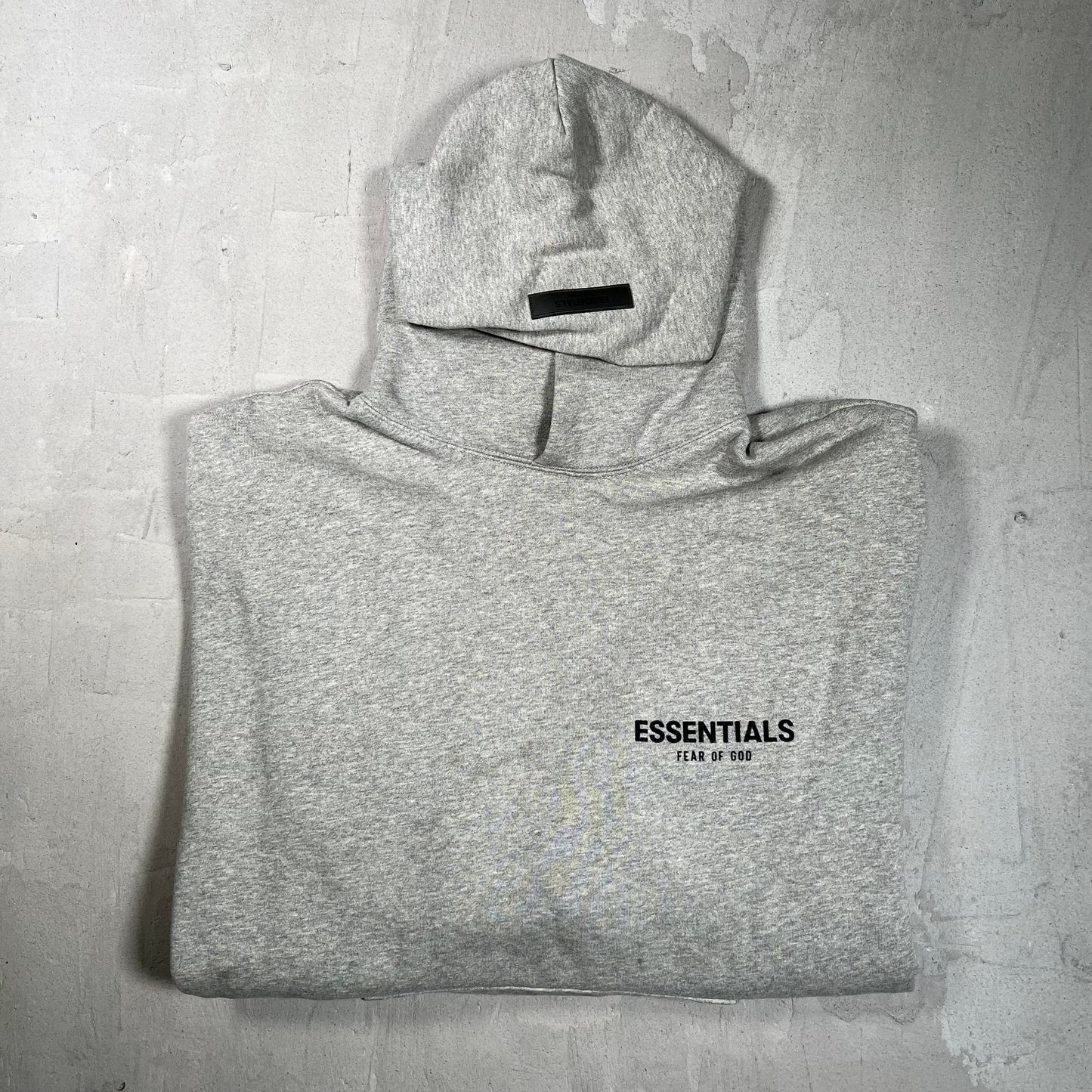 Essentials Fear of God FOG Grey Logo Hoodie Size Large USED x17670