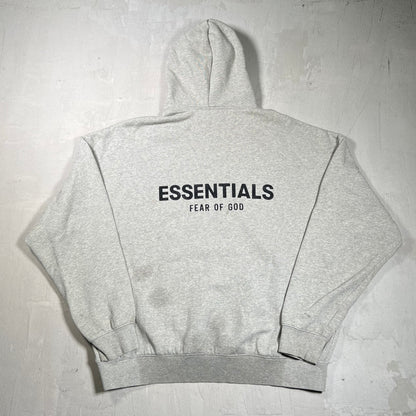 Essentials Fear of God FOG Grey Logo Hoodie Size Large USED x17670
