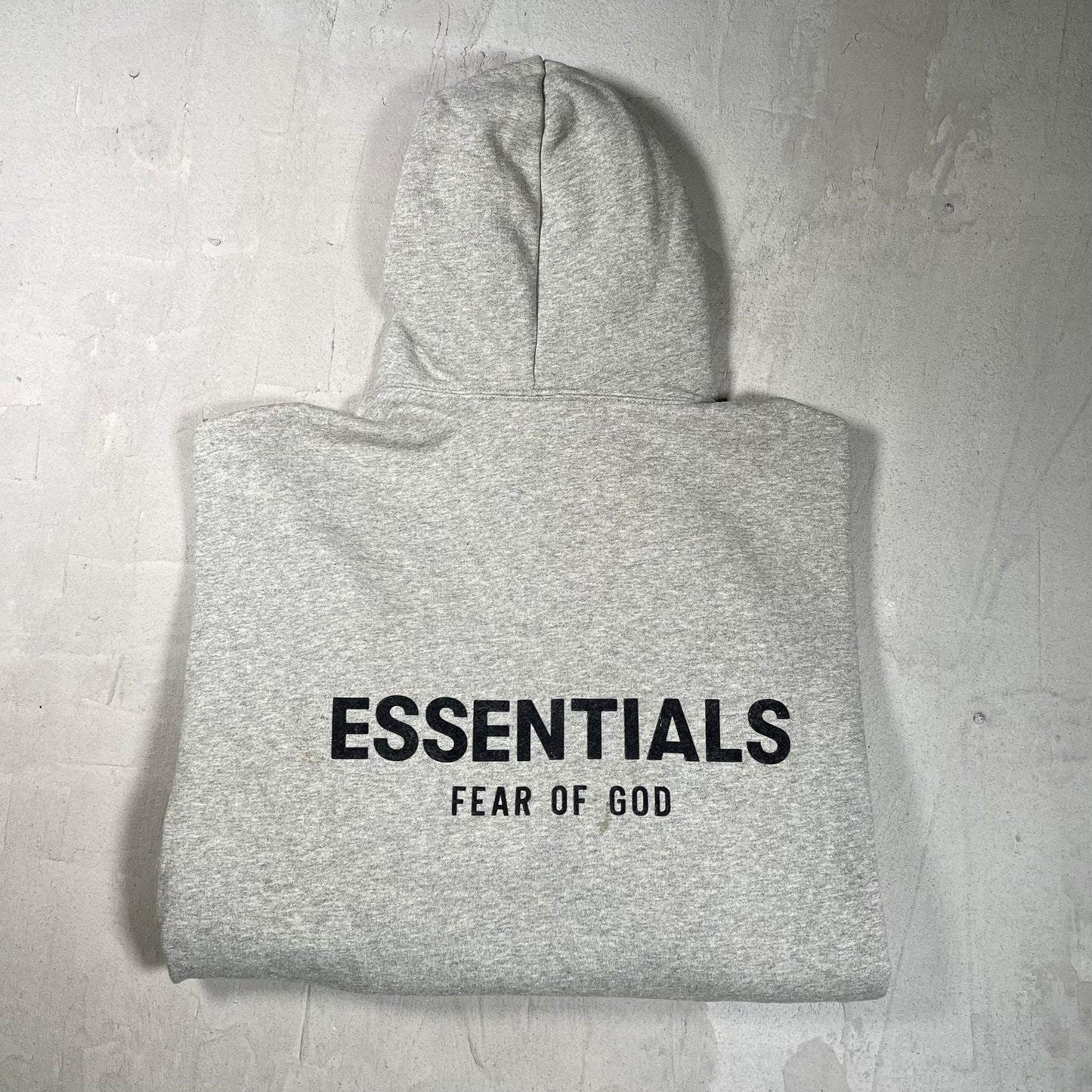 Essentials Fear of God FOG Grey Logo Hoodie Size Large USED x17670