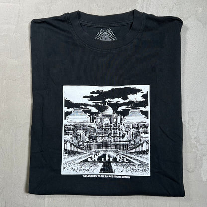 Palace The Journey To The Palace Starts Within Black Tee Size XL USED x17826