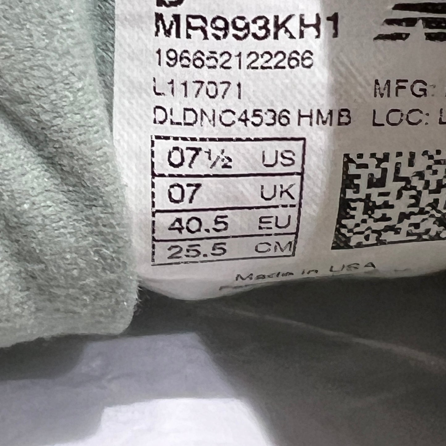 New Balance 993 Joe Freshgoods Sage (2022) Size 9.5 USED s23226