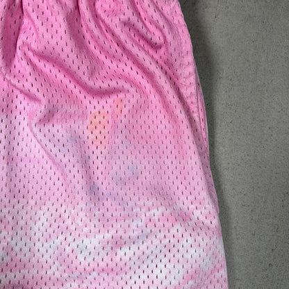 Eric Emanuel Pink Cloud/Blue Logo Shorts Size XXL USED x17812