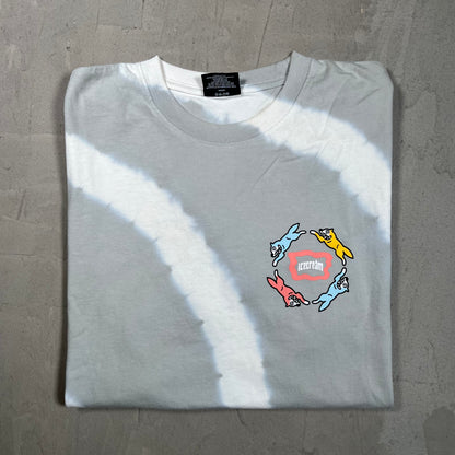 Ice Cream Tie Dye Grey/White Tee Size Large USED x17795