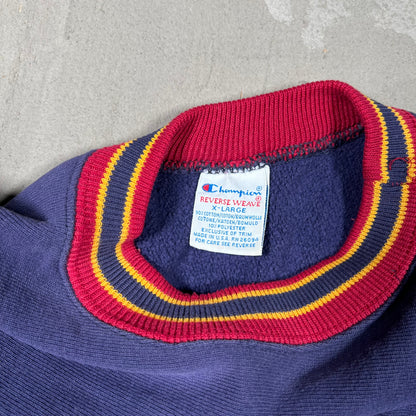 1990s Cornell Reverse Weave Purple Champion Crewneck Size XL USED v19664