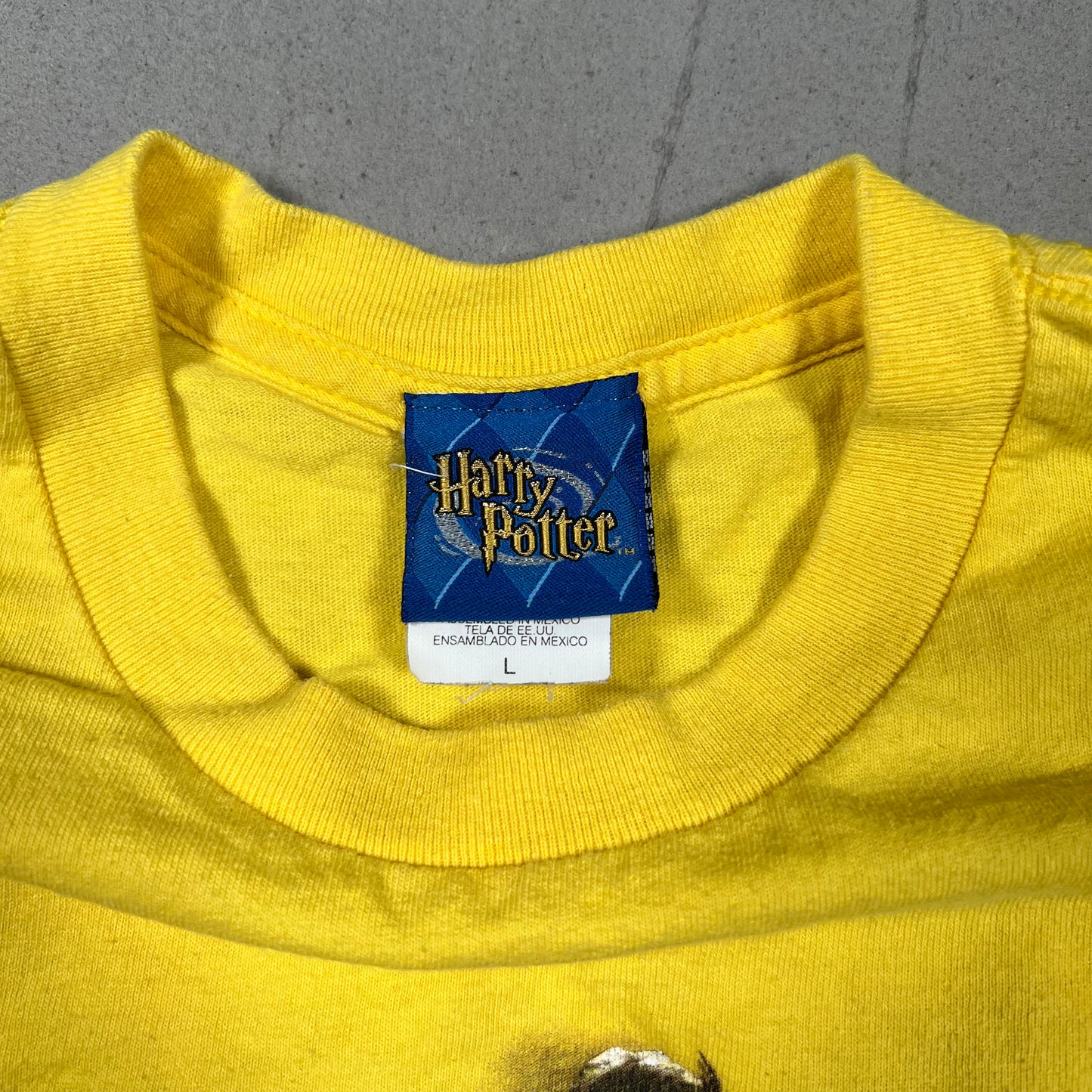 Y2K Harry Potter Yellow Quidditch Tee Size Small USED v19677