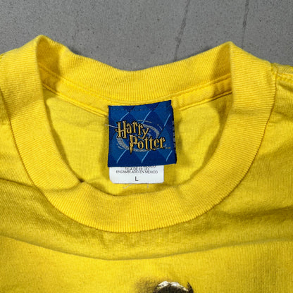 Y2K Harry Potter Yellow Quidditch Tee Size Small USED v19677