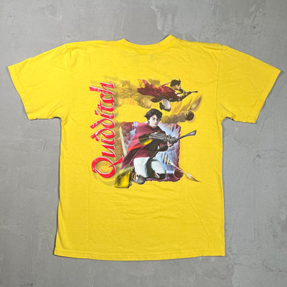 Y2K Harry Potter Yellow Quidditch Tee Size Small USED v19677