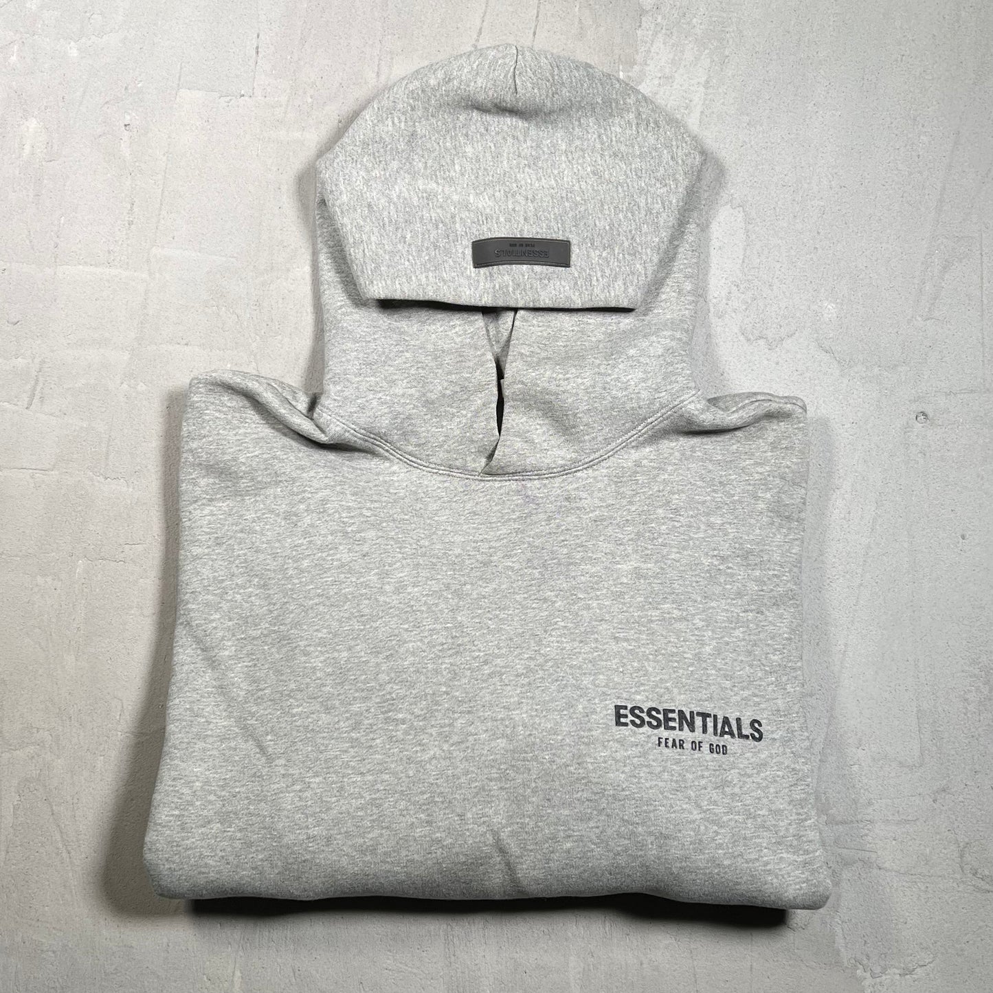 Essentials Fear of God FOG Grey Logo Hoodie Size Small USED x17671