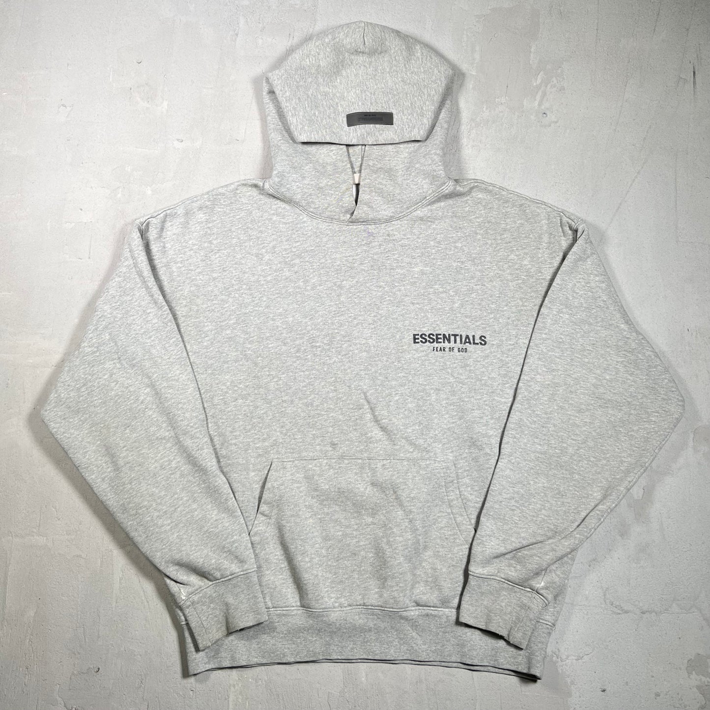 Essentials Fear of God FOG Grey Logo Hoodie Size Small USED x17671