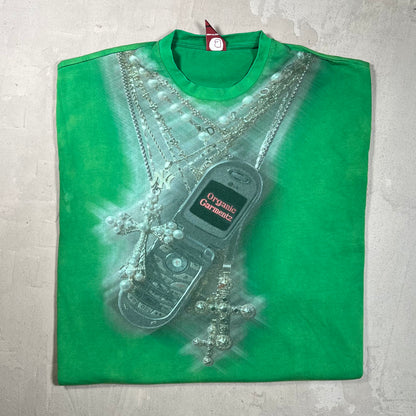 Organic Garments Green Multi Chain Tee Size XL USED x17806