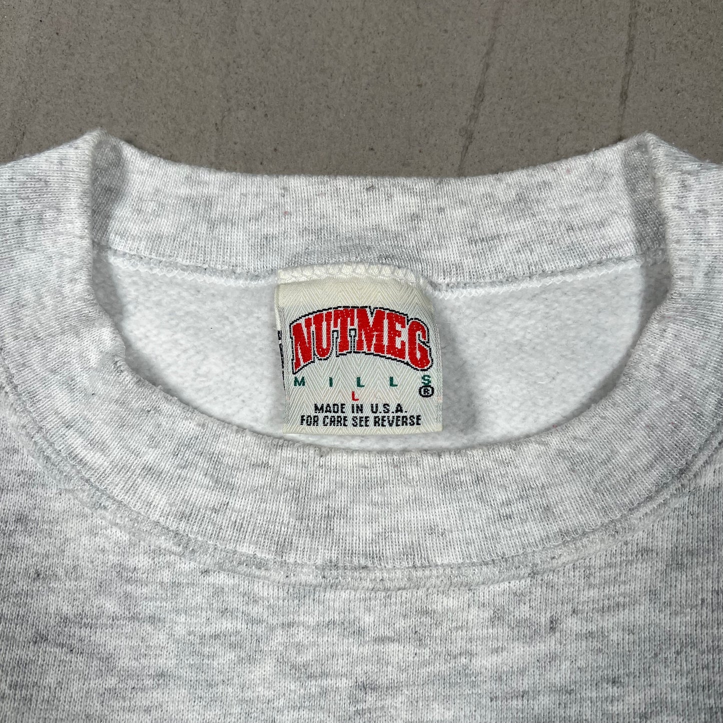 1993 New York Gaints Crest Grey Crewneck Size Large USED v19762