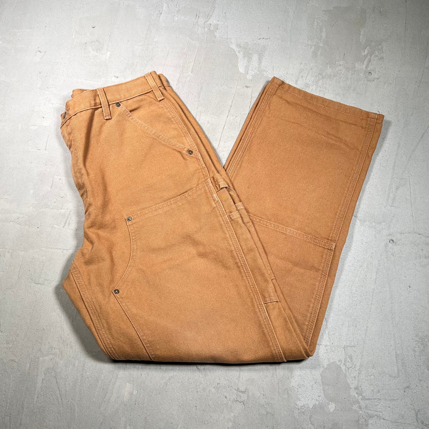 Y2K Carhartt Double Knee Workwear Tan Pants Size 33x32 USED v19763