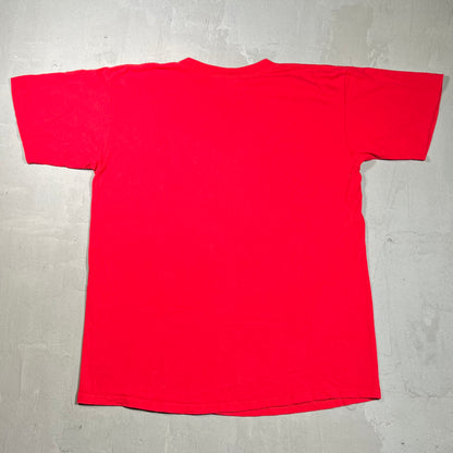 1993 Chicago Bulls 3 Time Champions Red Tee Size XL USED v19757