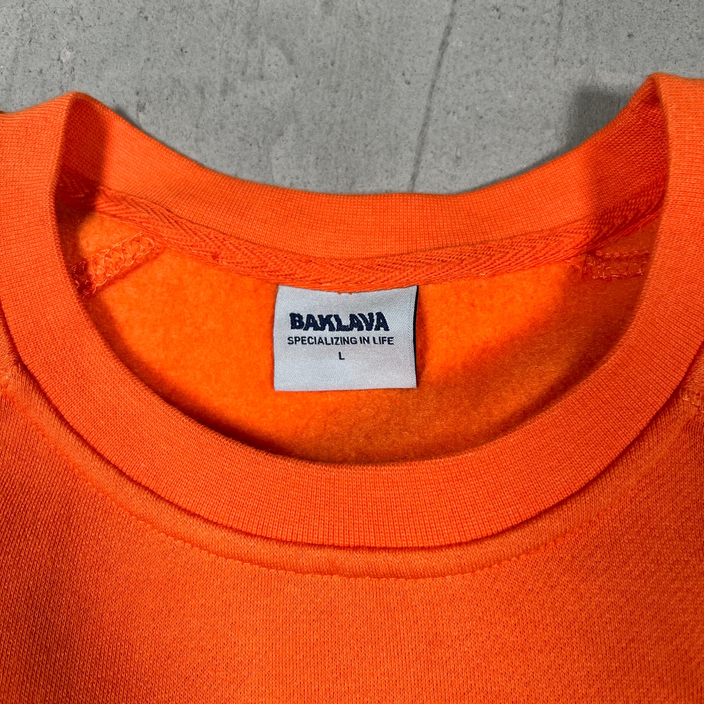 Baklava Action Bronson Orange Scorpius Crewneck Size Large USED x17878
