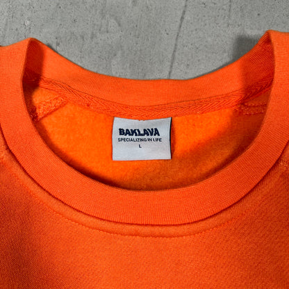 Baklava Action Bronson Orange Scorpius Crewneck Size Large USED x17878