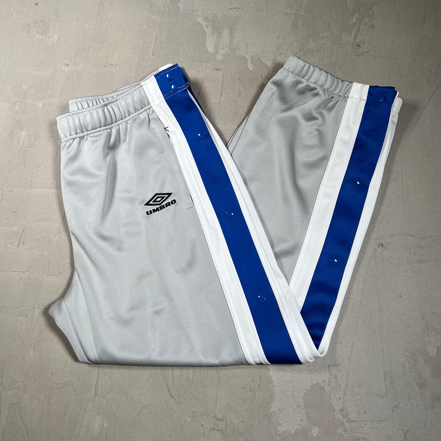 Supreme Umbro Break-Away Grey/Blue Track Sweatpants Size Large NEW x17855