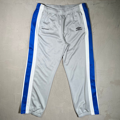 Supreme Umbro Break-Away Grey/Blue Track Sweatpants Size Large NEW x17855