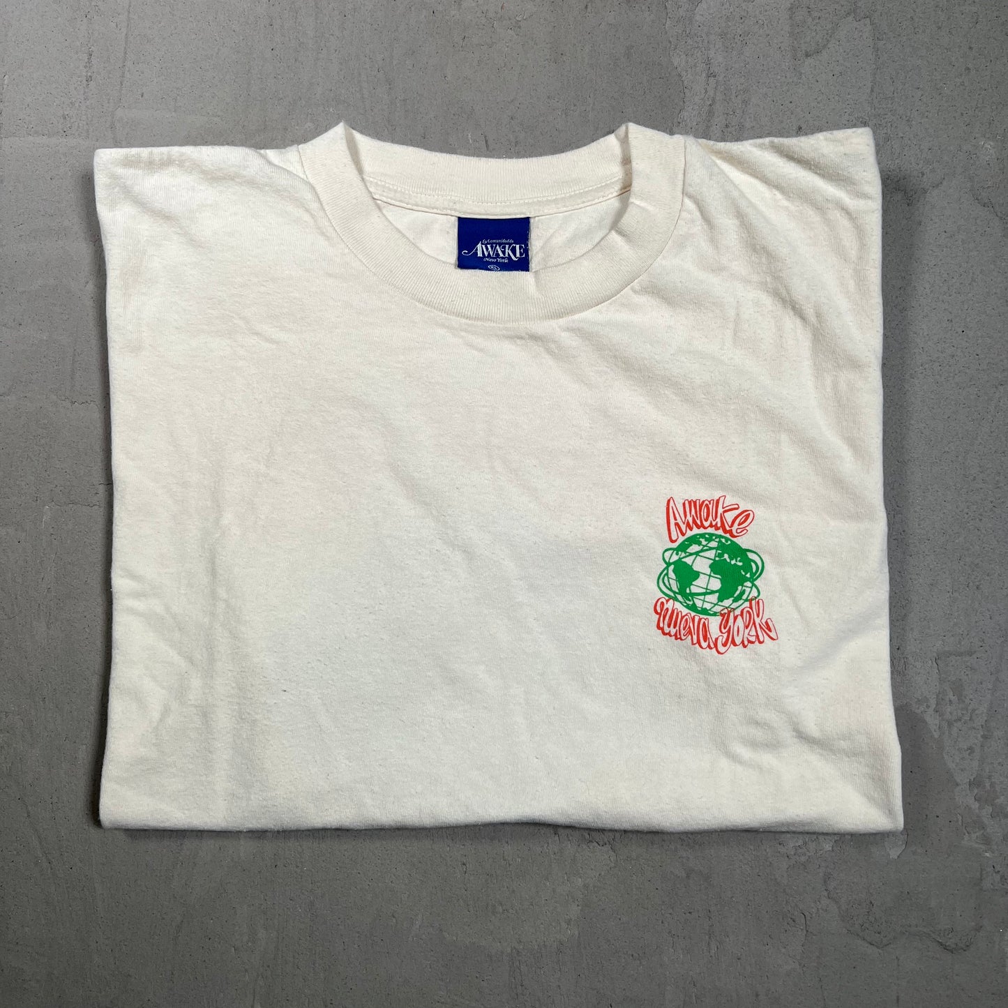 Awake NY Crawford Cream Tee Size XL USED x17862