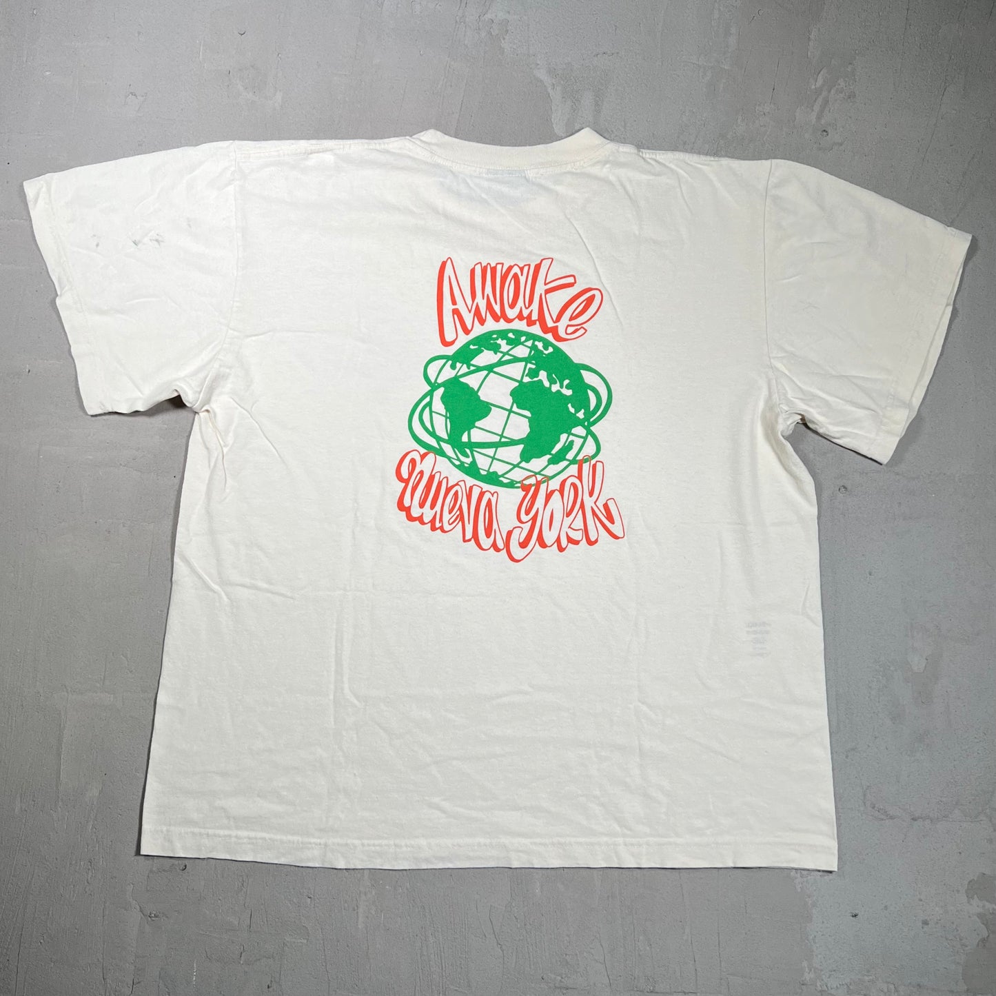 Awake NY Crawford Cream Tee Size XL USED x17862