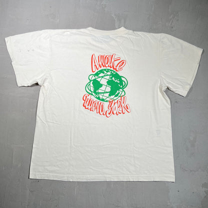 Awake NY Crawford Cream Tee Size XL USED x17862