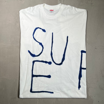 Supreme Painted White Tee Size XL USED x17856