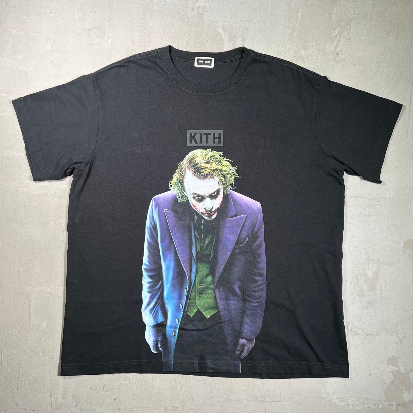 Kith Batman Dark Knight Joker Black Tee Size XXL USED x17859