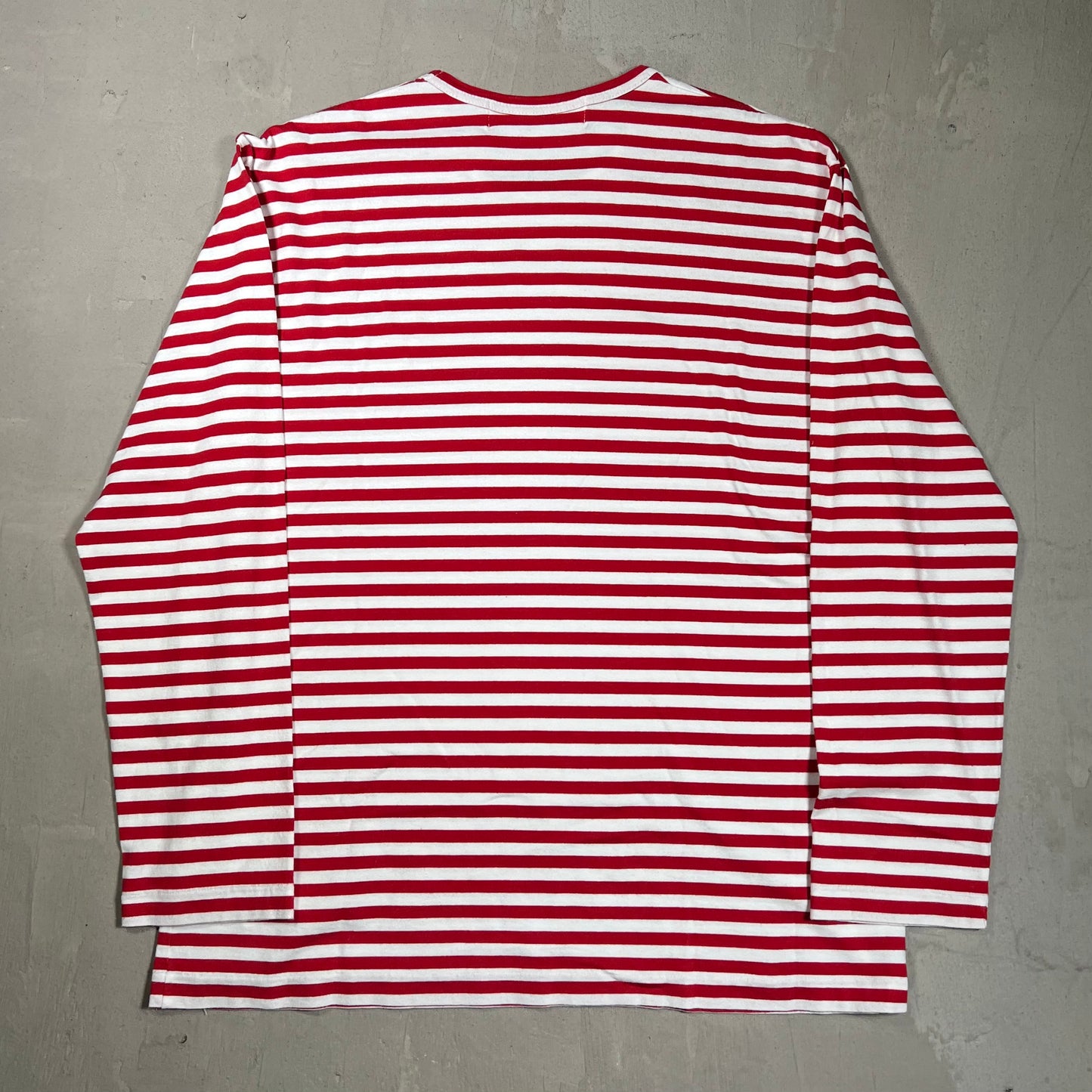 CDG Comme Des Garcons White/Red Longsleeve Size XXL USED x17860