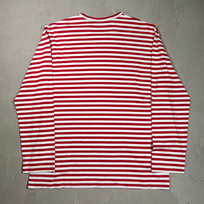 CDG Comme Des Garcons White/Red Longsleeve Size XXL USED x17860
