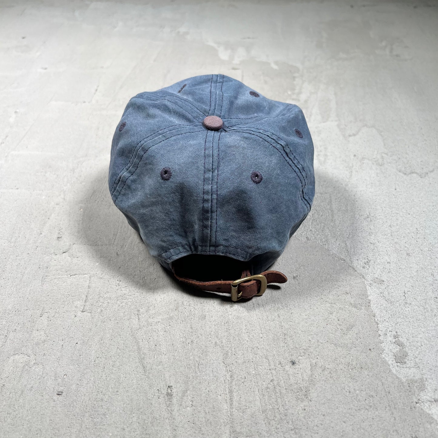 Y2K Polo Sport Ralph Lauren Base Fishing Patch Washed Blue Hat USED v19739