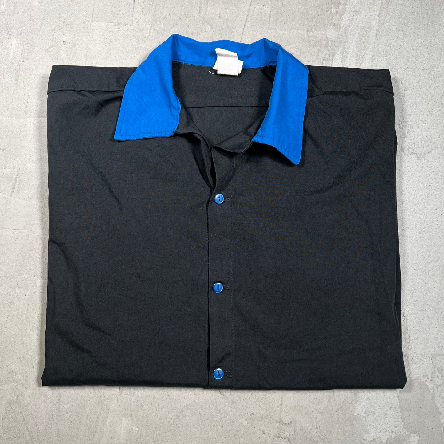 Y2K Malcolm In The Middle Lucky Strikes Bowling Button Up Black Shirt Size Large USED v19751