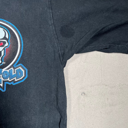 1999 Stone Cold WWF Button Up Baseball Black Jersey Size Large USED v19740