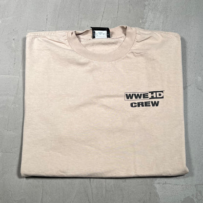 2007 WWE Crew Wrestle Mania Tour Tan Tee Size Large USED v19741