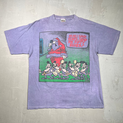 1994 I Said Send Me Elves Purple Tee Size XL USED v19747