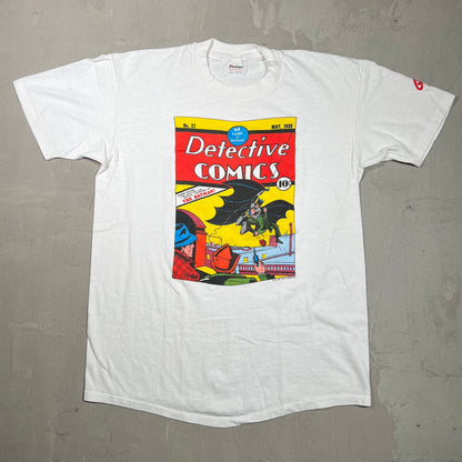 1990s Detective Comics Cover Batman White Tee Size Large USED v19749