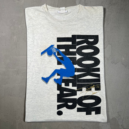 1990s Shaq Reebok Rookie of The Year Grey Tee Size Large USED v19742