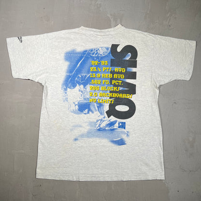 1990s Shaq Reebok Rookie of The Year Grey Tee Size Large USED v19742