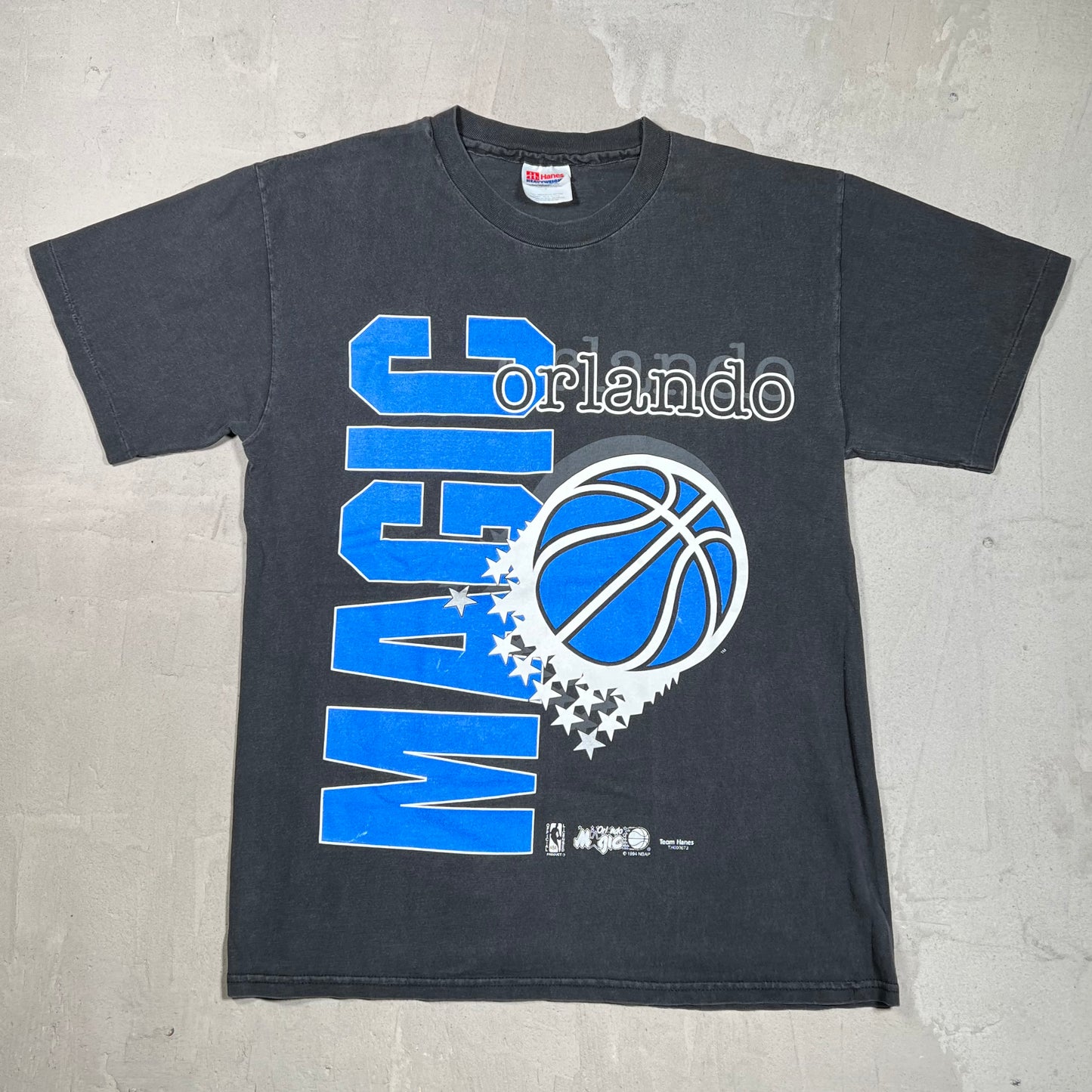 1994 Orlando Magic Black Tee Size Medium USED v19743