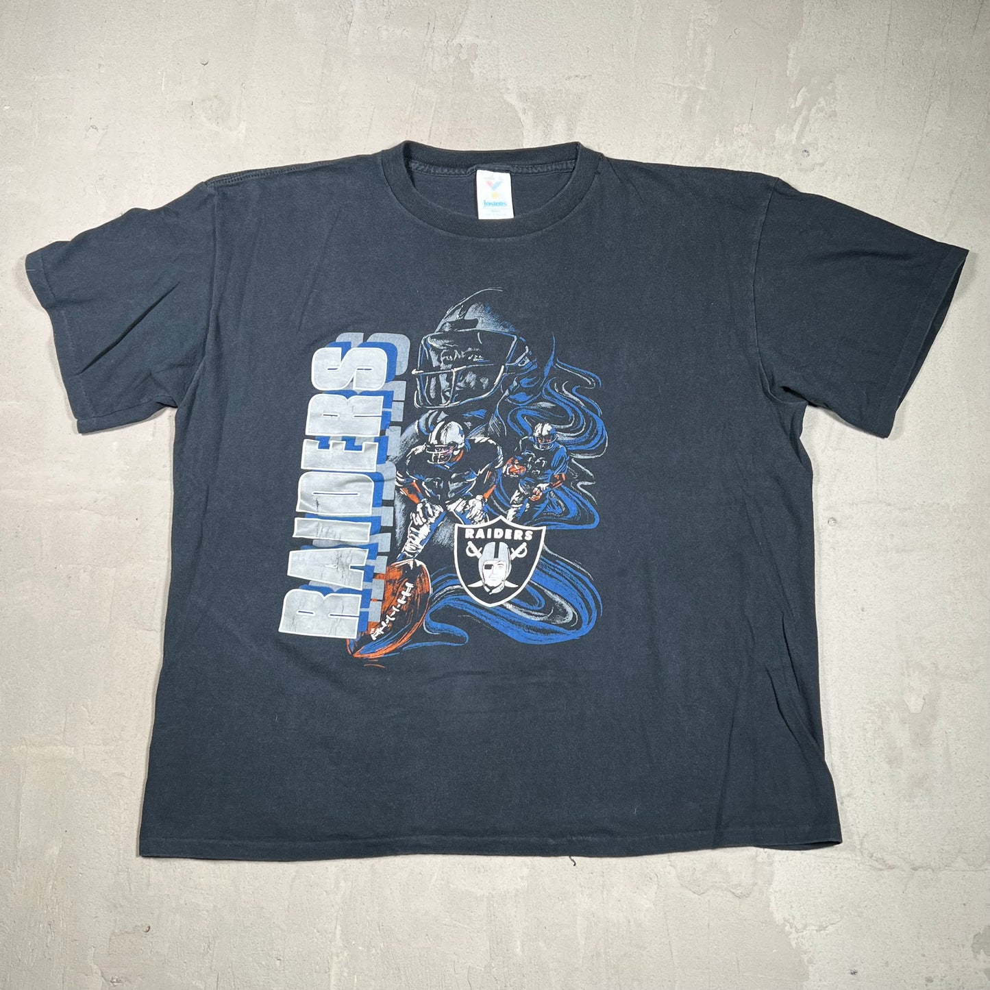 1990s LA Raiders Graphic Tee Size Large USED v19744