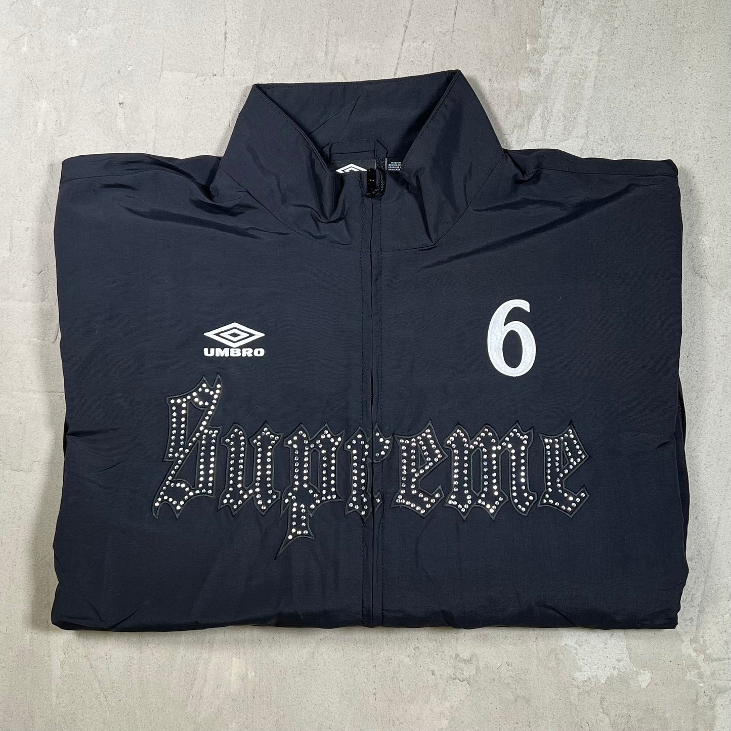 Supreme Umbro Rhinestone Black Track Jacket Size XXL NEW x17915